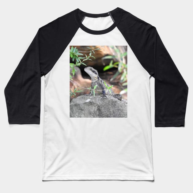 Eastern Water Dragon Baseball T-Shirt by kirstybush